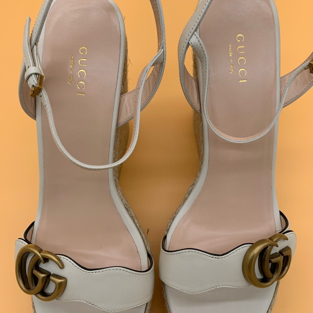 Gucci Lifford Double G Logo Espadrilles Sandals size 41.5 - Picture 9 of 16